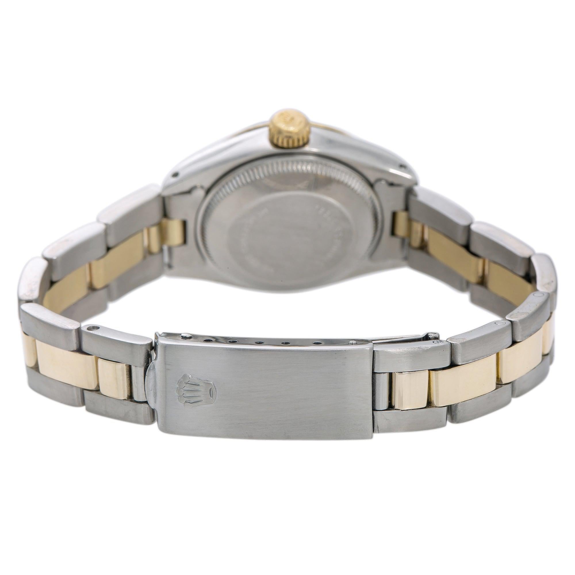 Rolex Datejust 26MM 69173 Pink Dial Fluted Bezel Two Tone Yellow Gold Oyster Bracelet