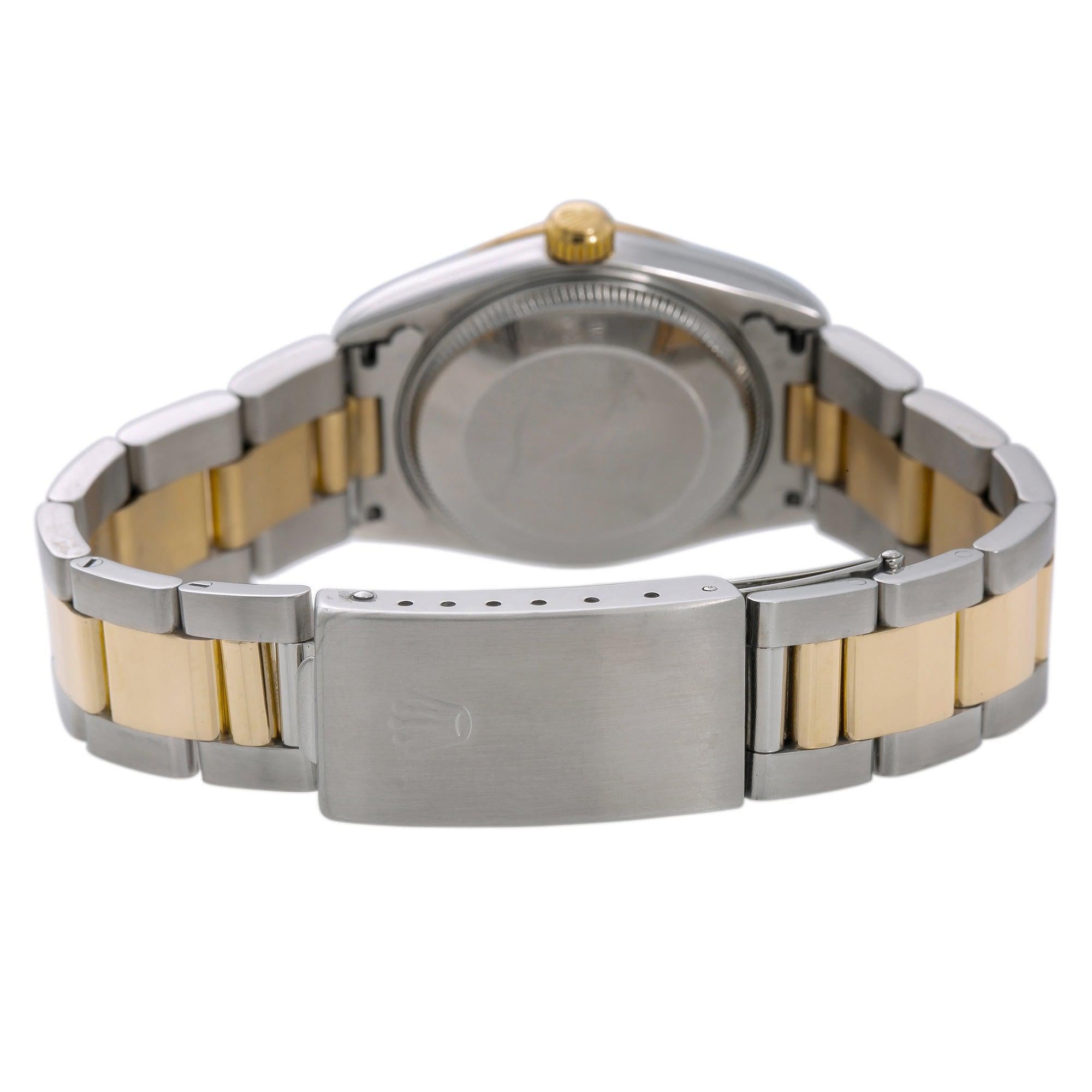 Rolex Datejust 31MM 6824 Champagne Diamond Dial Fluted Bezel Two Tone Yellow Gold Oyster Bracelet