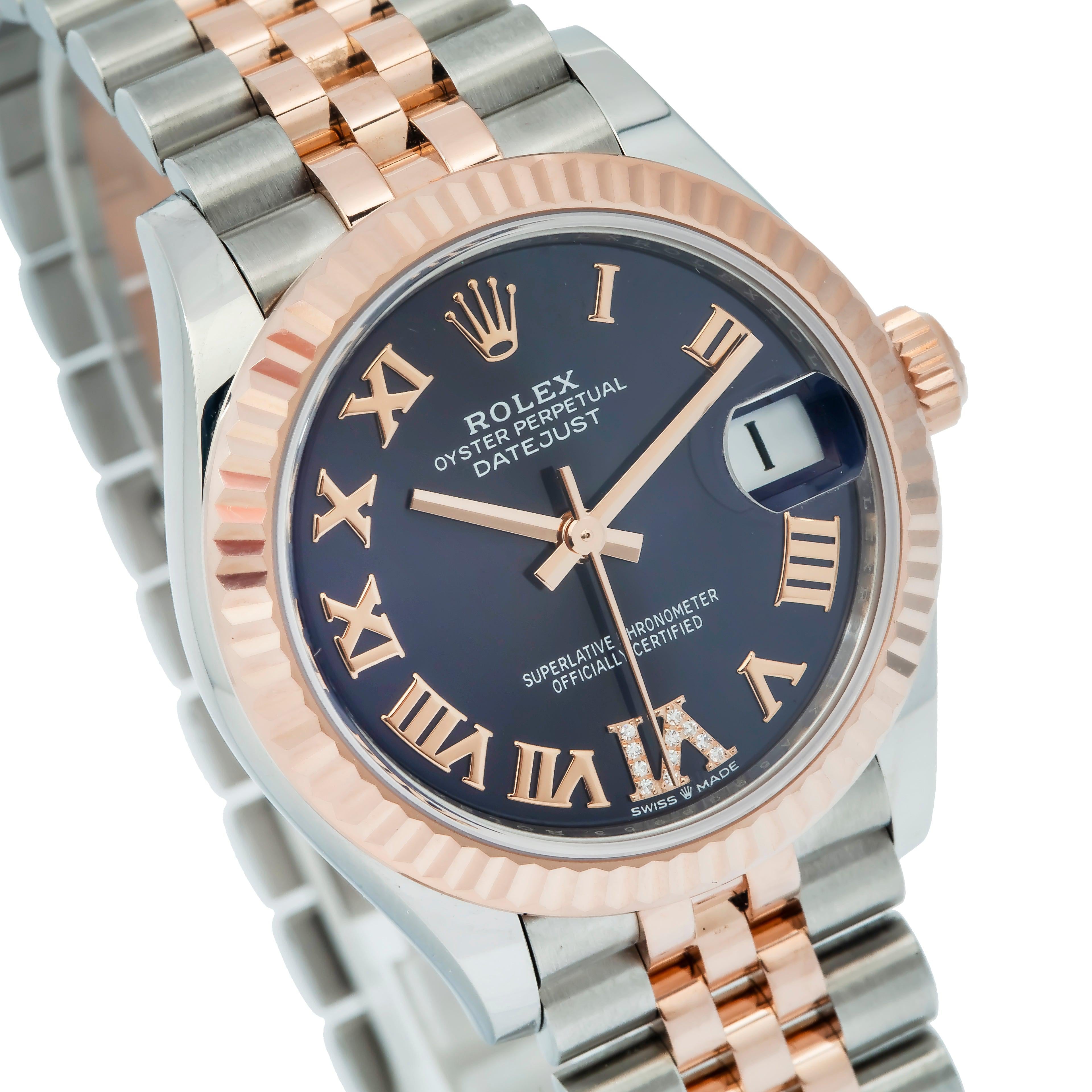 Rolex Lady-Datejust 178271 31MM Aubergine Diamond Dial With Two Tone Jubilee Bracelet