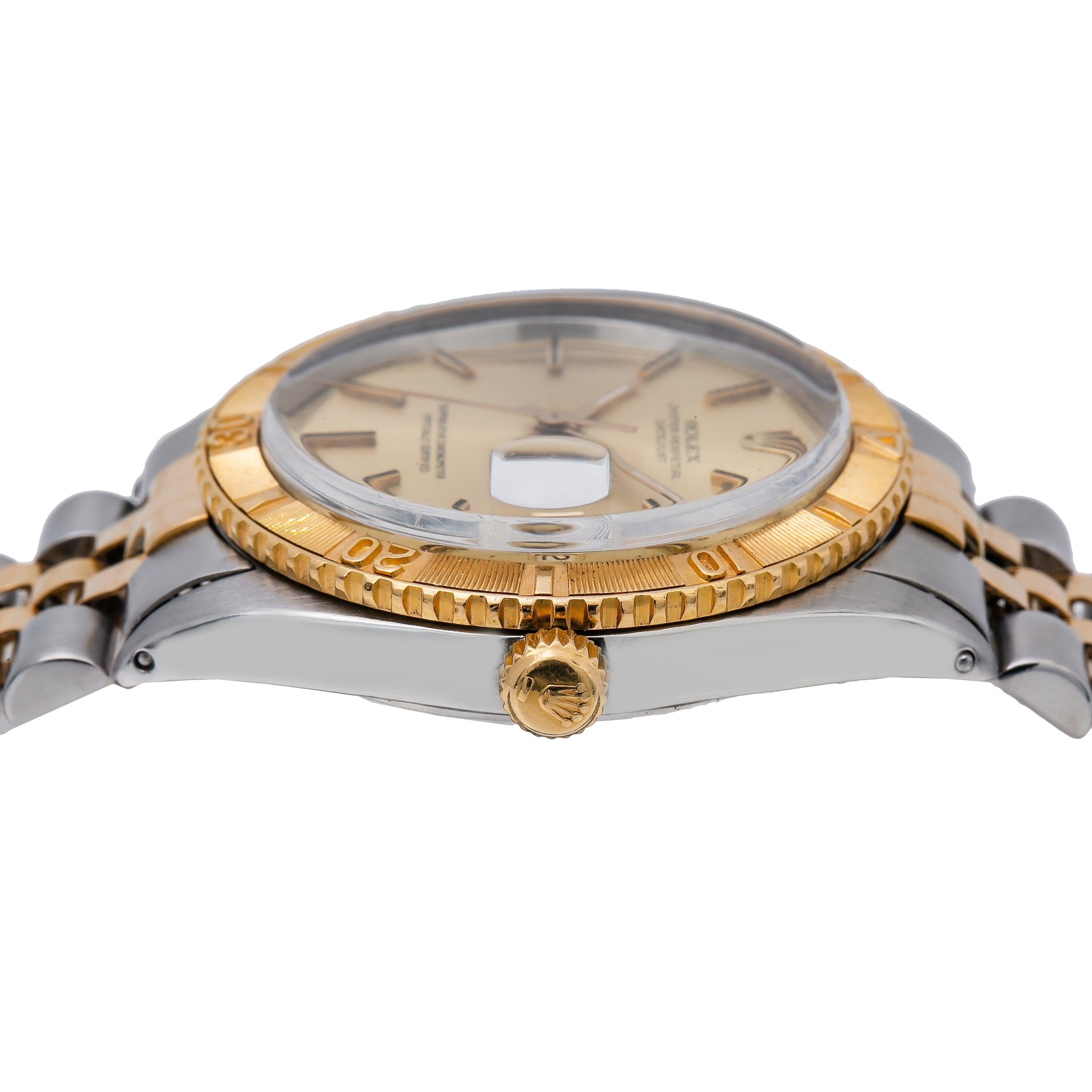 Rolex Datejust 36MM 16013 Champagne Dial Turn-O-Graph Bezel Two Tone Yellow Gold Jubilee Bracelet