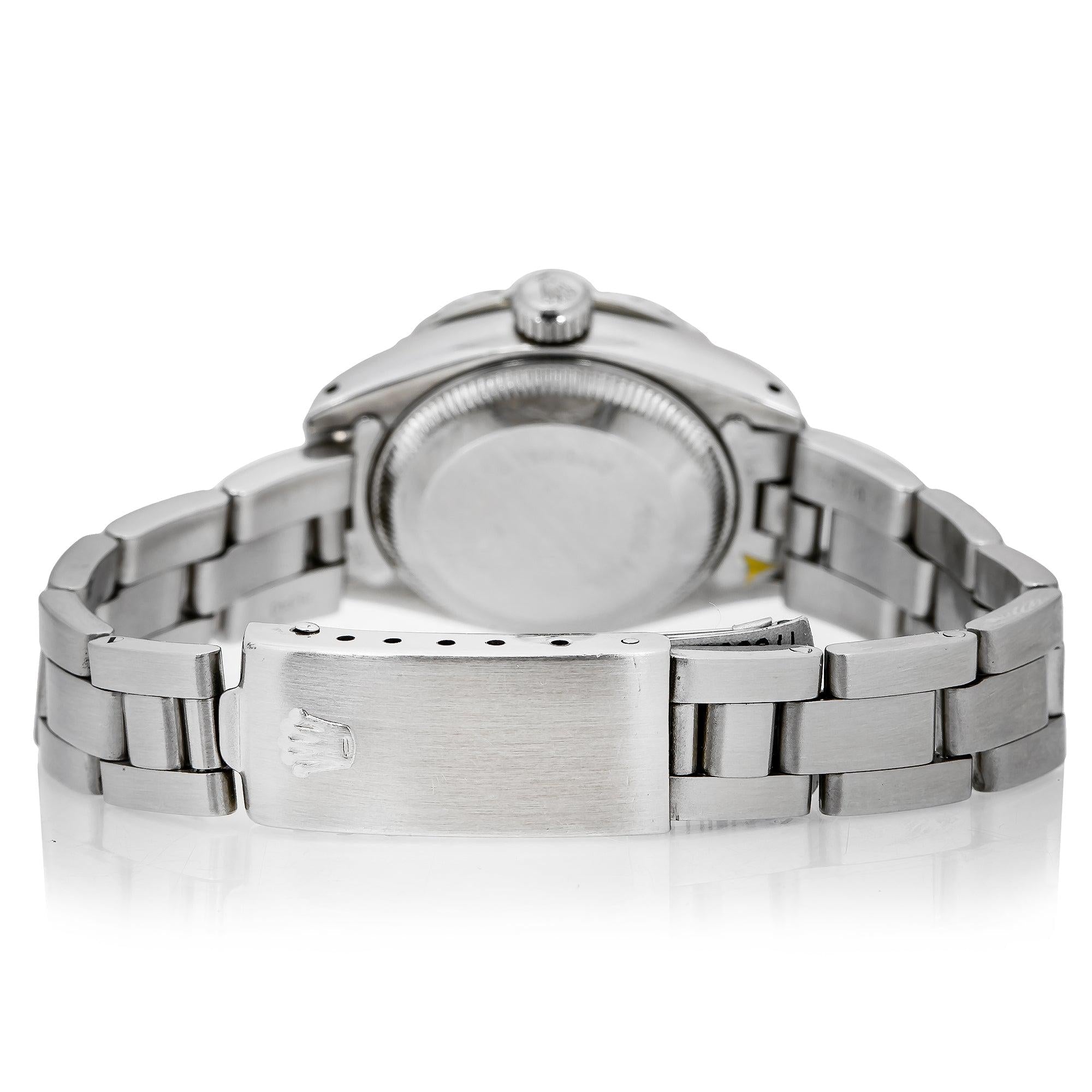 Rolex Datejust 26MM 69160 Gray Diamond Dial Diamond Bezel Stainless Steel Oyster Bracelet