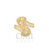 14K GOLD BAGUETTE AND ROUND DIAMOND HEART WRAP RING 1.70 CT