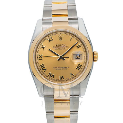Rolex Datejust 116203 36MM Champagne Dial With Two Tone Oyster Bracelet