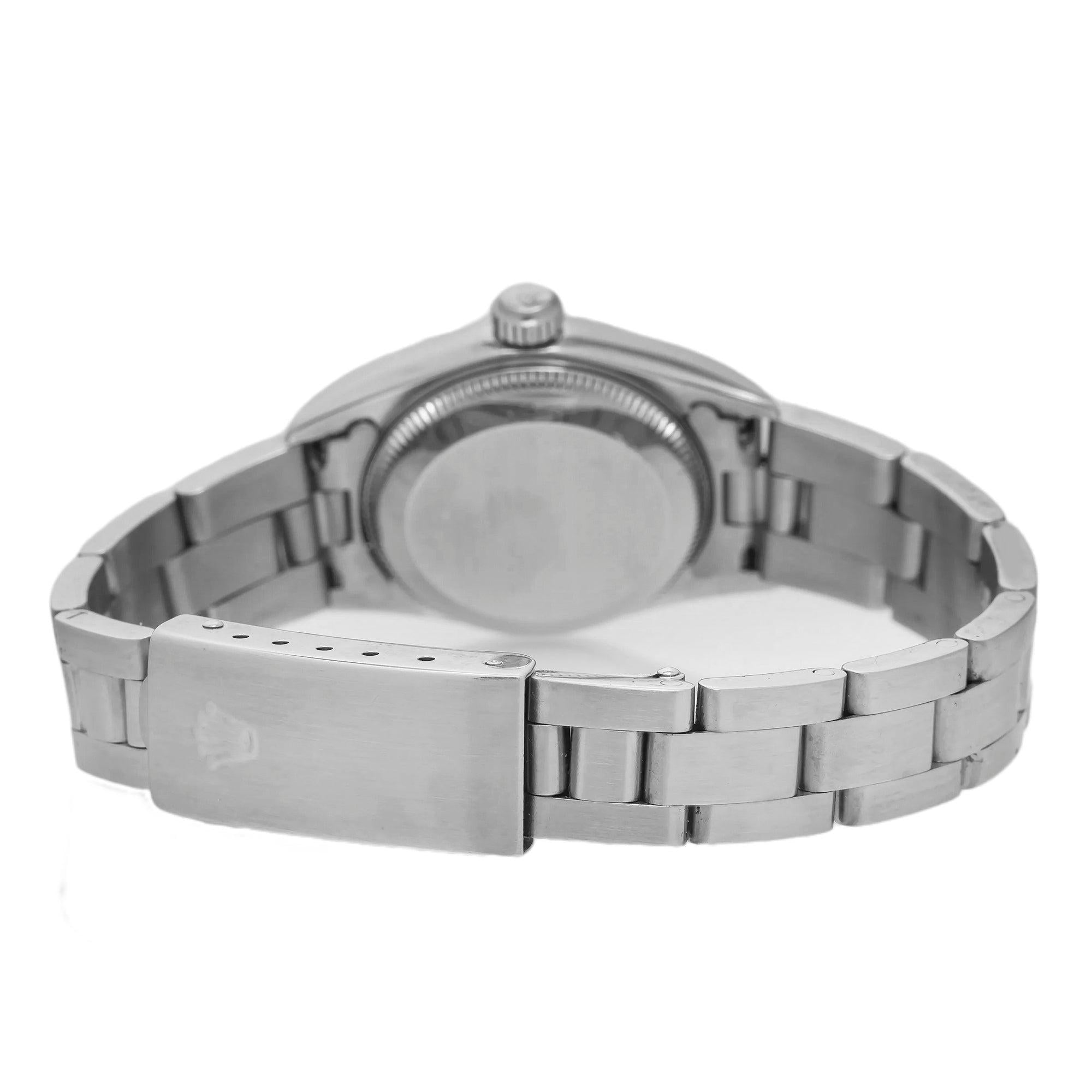 Rolex Oyster Perpetual 26MM 76094 Black Arabic Dial Smooth Bezel Stainless Steel Oyster Bracelet