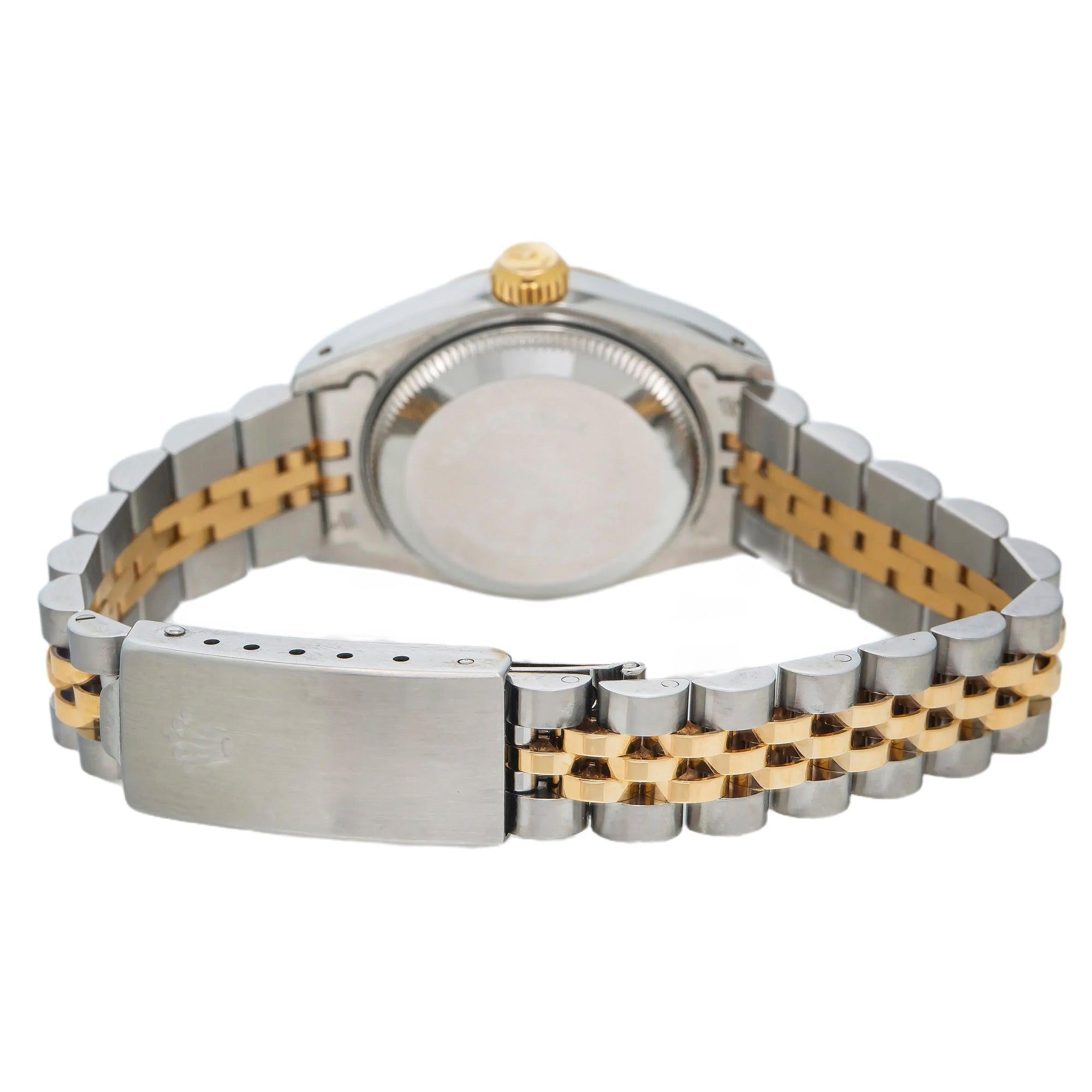 Rolex Datejust 26MM 69173 Champagne Dial Fluted Bezel Two Tone Yellow Gold Jubilee Bracelet