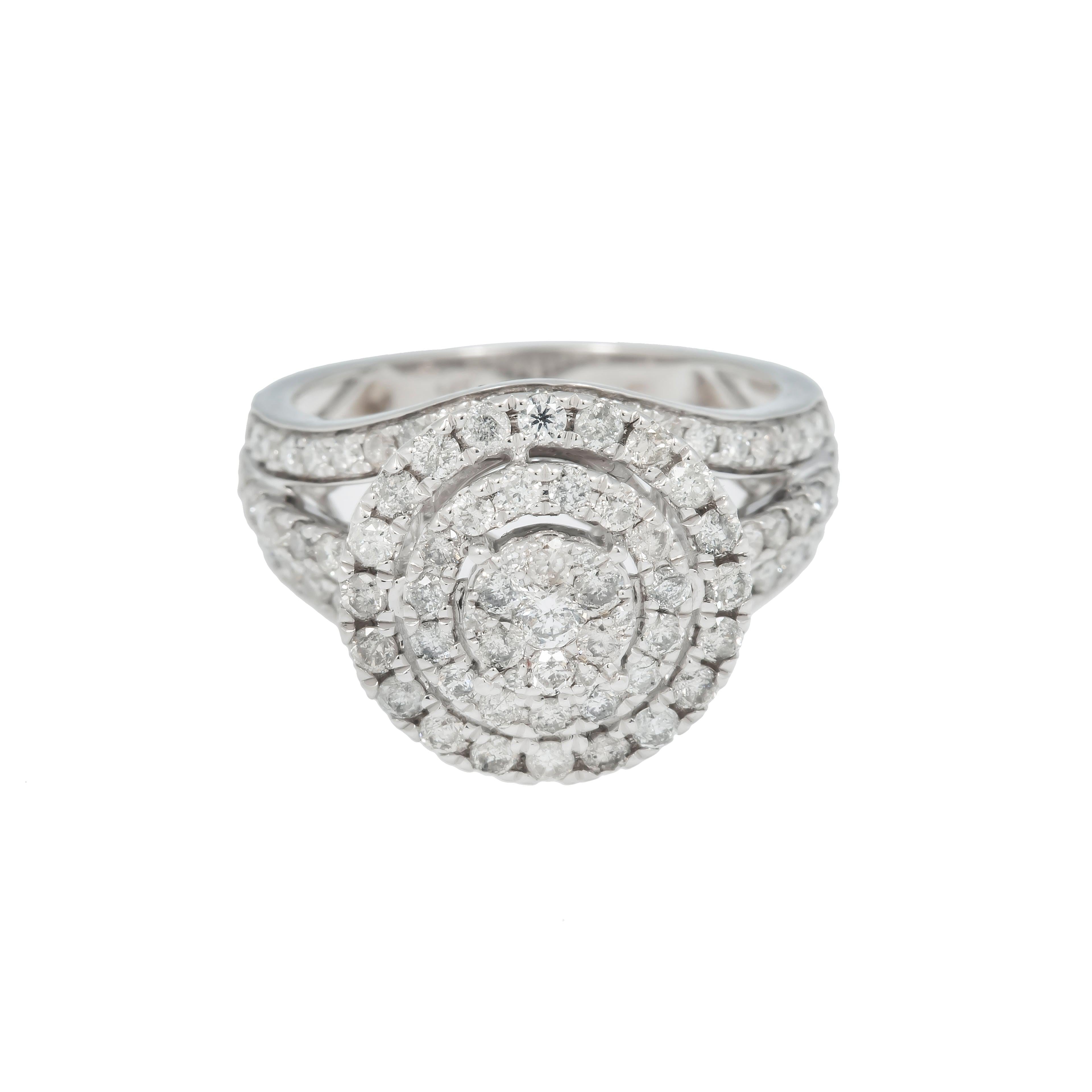 14K GOLD ROUND DIAMOND ENGAGEMENT RING 2.01 CT