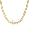 10K GOLD 7MM BAGUETTE AND ROUND DIAMOND CHAIN 12.49 CT