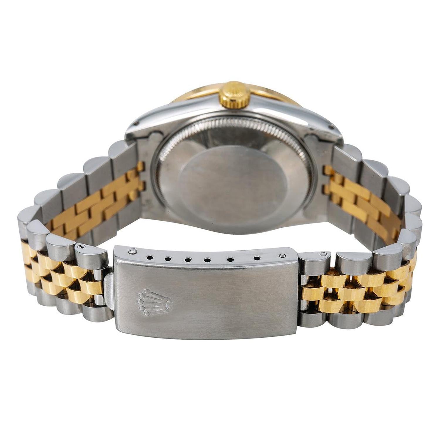 Rolex Datejust 31MM 6824 White Mother of Pearl Diamond Dial Diamond Bezel Two Tone Yellow Gold Jubilee Bracelet