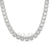 10K GOLD 10MM BAGUETTE AND ROUND DIAMOND CHAIN 20.66 CT