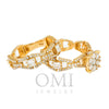 14K GOLD ROUND DIAMOND CLUSTER OPEN LINK BRIDAL SET 1.68 CT