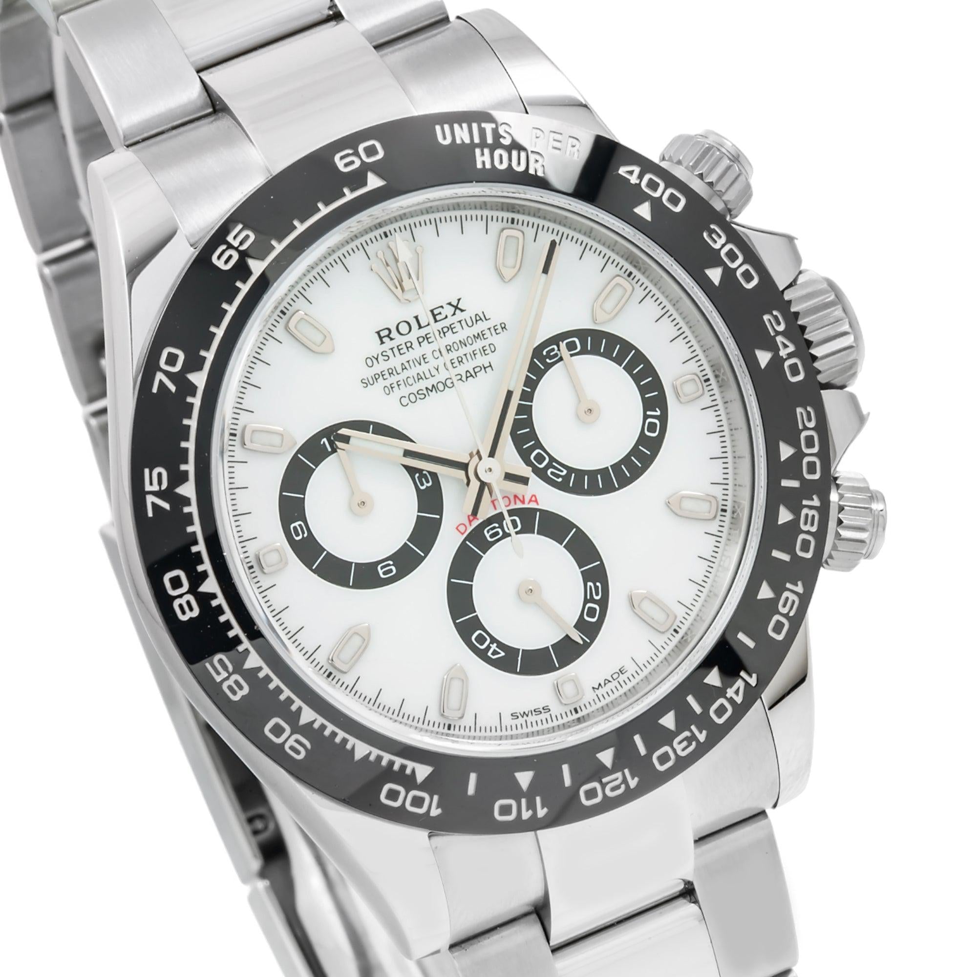 Rolex Cosmograph Daytona 40MM 116500LN Panda White Dial Black Ceramic Bezel Stainless Steel Oyster Bracelet