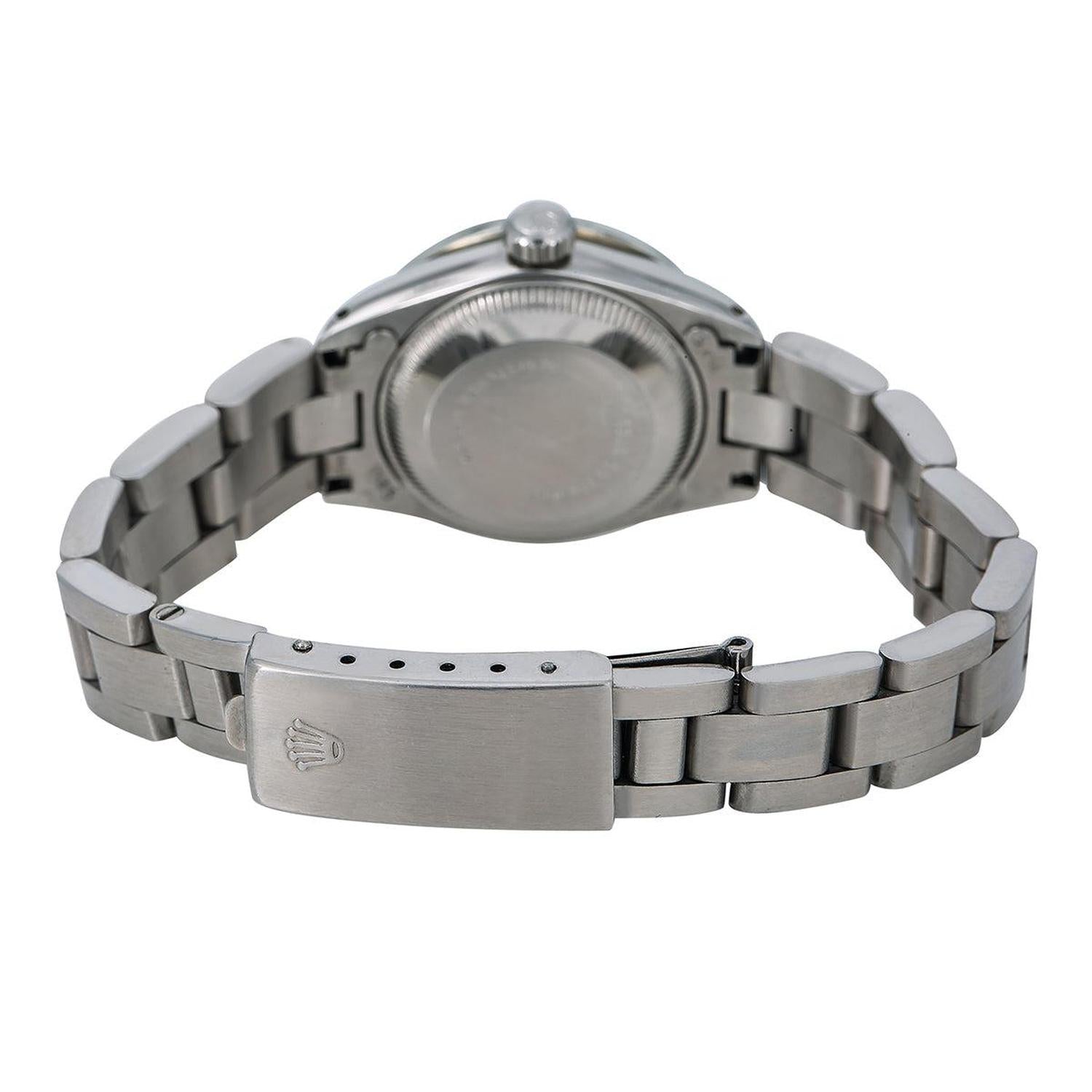 Rolex Datejust 26MM 69160 Pink Diamond Dial Diamond Bezel Stainless Steel Oyster Bracelet