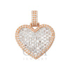 10K GOLD BAGUETTE DIAMOND HEART PENDANT 3.16 CT