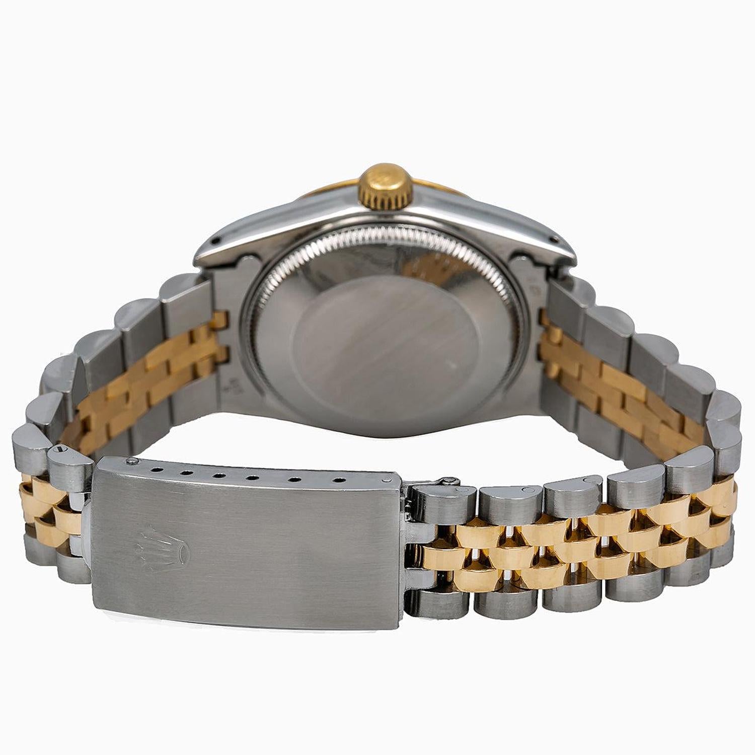 Rolex Datejust 31MM 6824 Ivory Roman Dial Fluted Bezel Two Tone Yellow Gold Jubilee Bracelet