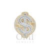 10K GOLD BAGUETTE AND ROUND DIAMOND DOLLAR SIGN STATEMENT RING 4.36 CT