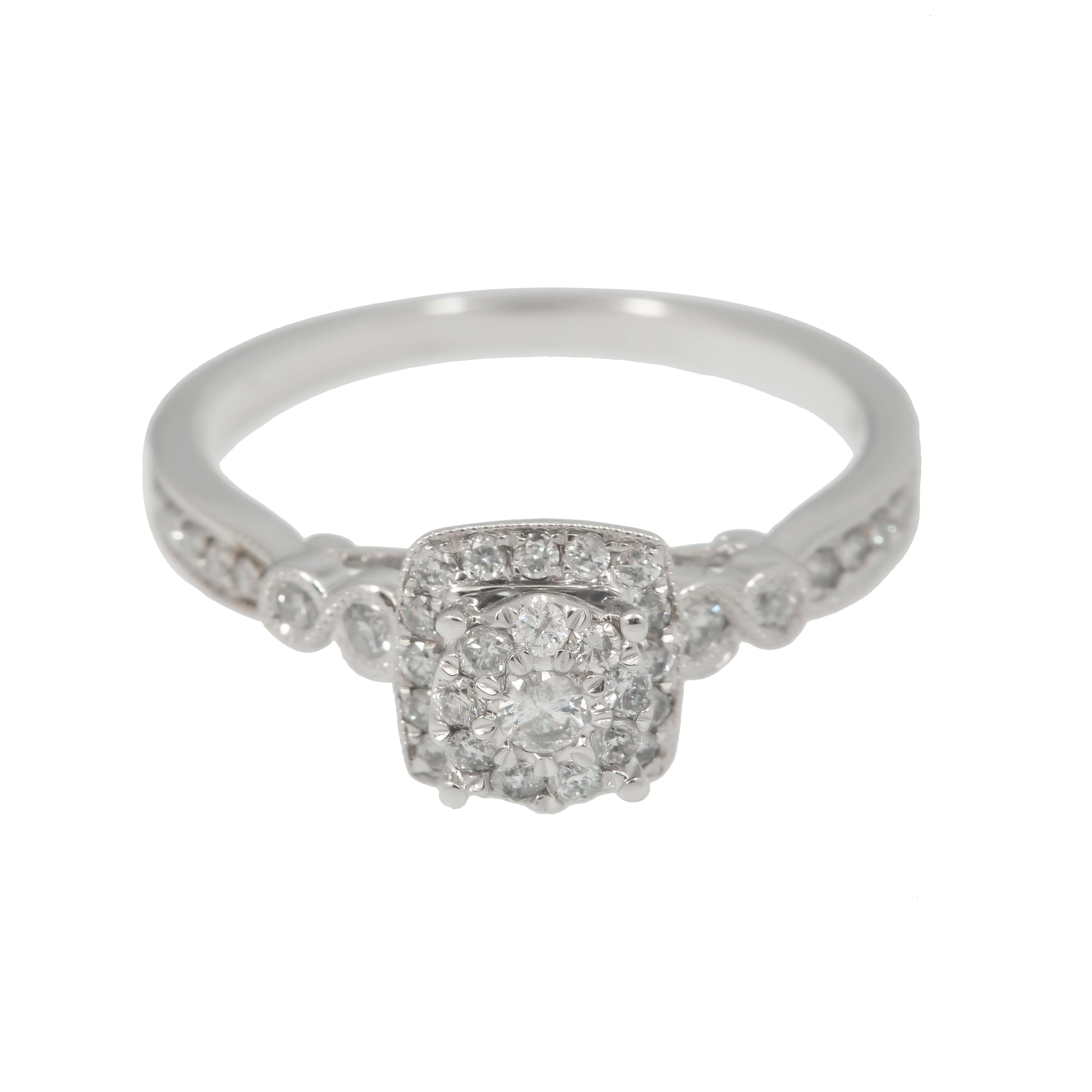 14K GOLD PRINCESS CUT DIAMOND ENGAGEMENT RING 0.57 CT
