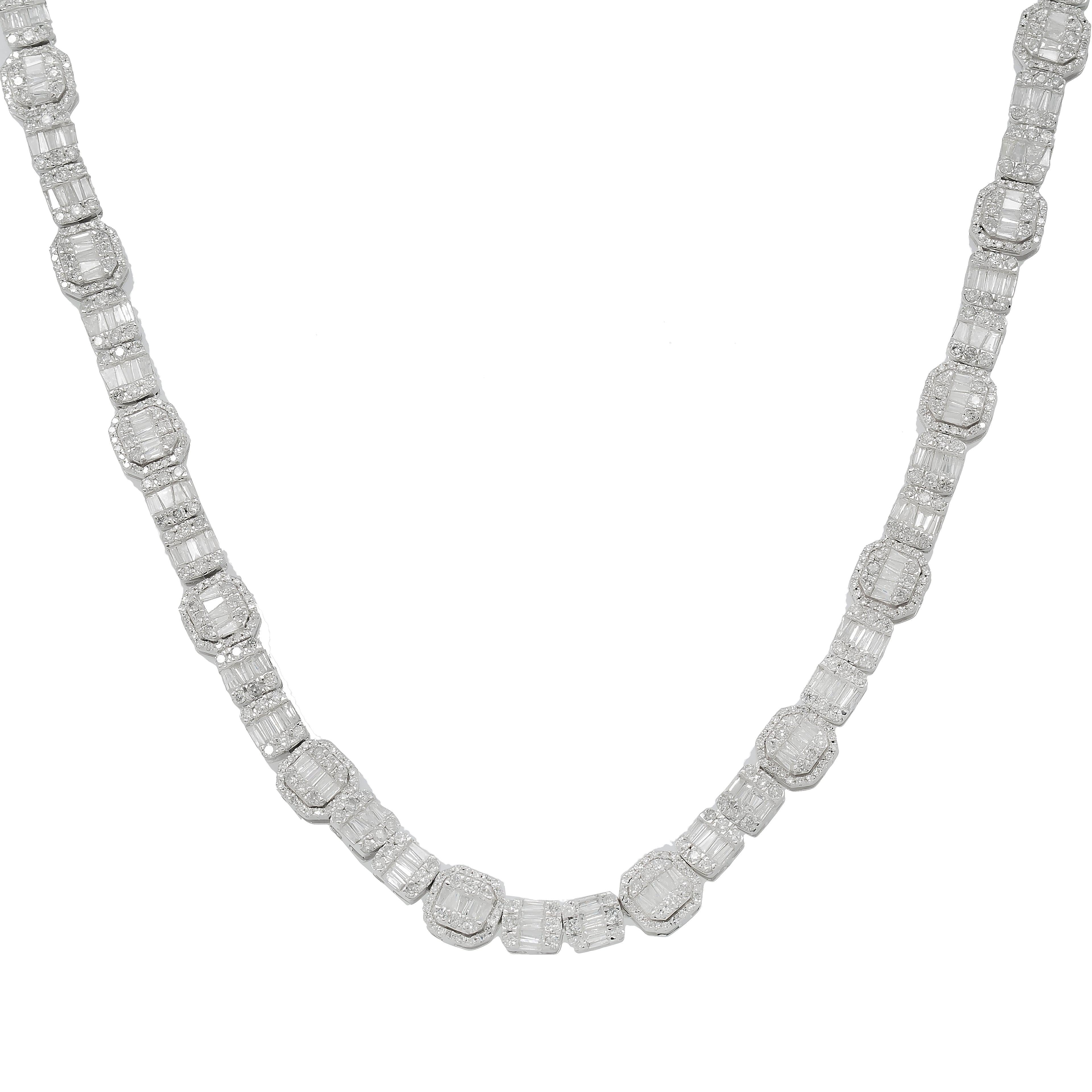 10K GOLD BAGUETTE DIAMOND CHAIN CT OMI Jewelry1