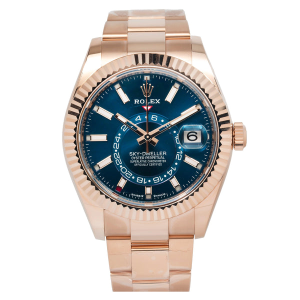 Rolex Sky Dweller 336935 42MM Blue Dial With Rose Gold Oyster Bracelet