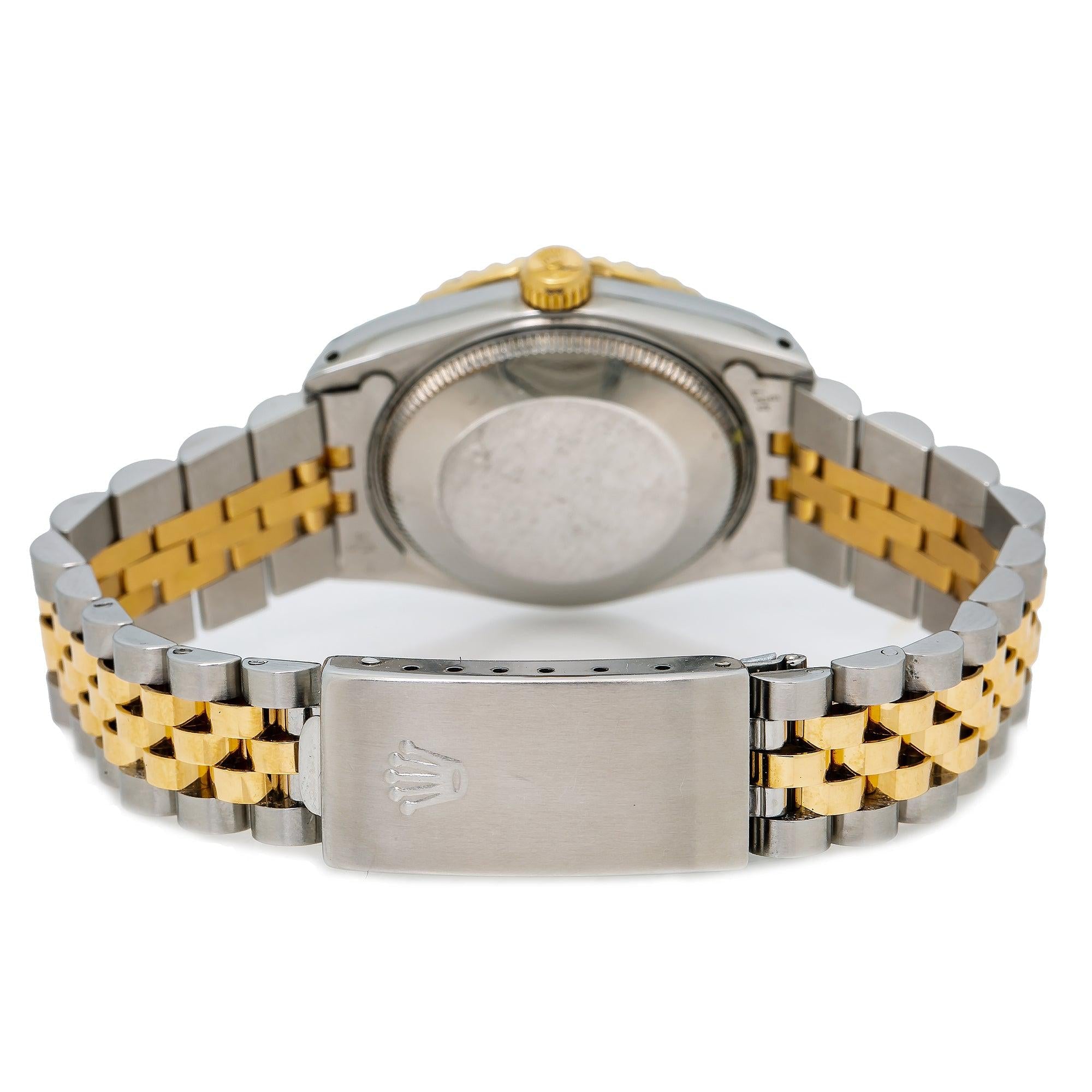 Rolex Datejust 31MM 6824 Silver Diamond Dial Diamond Bezel Two Tone Yellow Gold Jubilee Bracelet