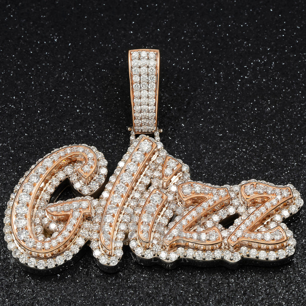 10K GOLD TWO-TONE DIAMOND GLIZZ CUSTOM PENDANT 18.92 CT