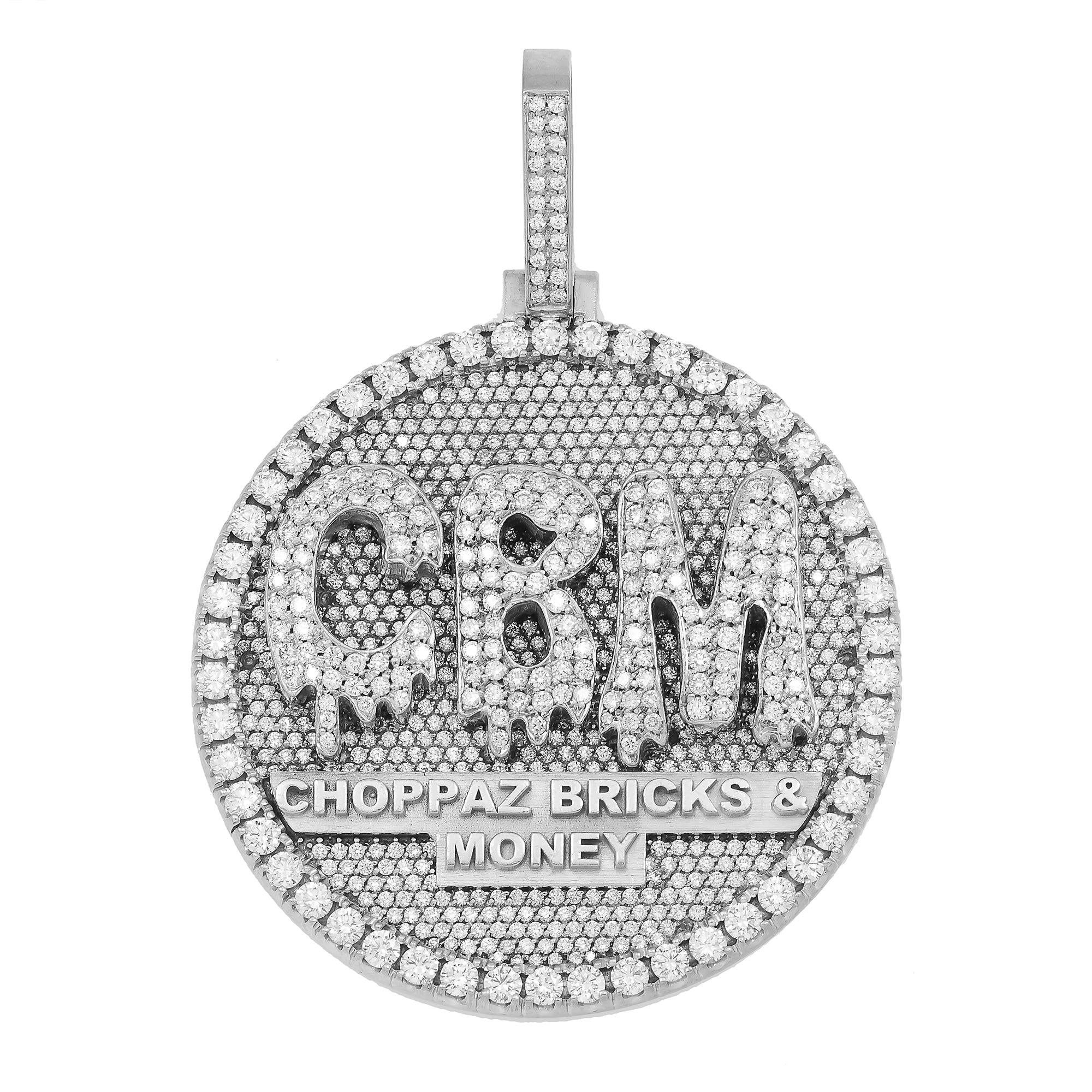 10K GOLD DIAMOND CBM CUSTOM PENDANT 18.50 CT