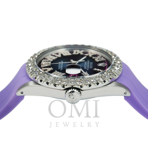Rolex Datejust 36MM Purple Diamond Dial With Diamond Bezel