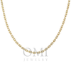 10K GOLD BAGUETTE AND ROUND DIAMOND CHAIN 4.61 CT