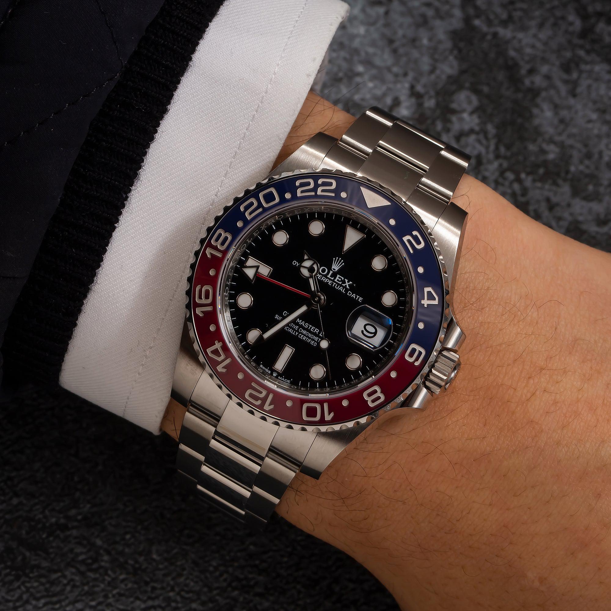 Rolex GMT-Master II 40MM 126710BLRO Pepsi Black Dial Blue & Red Ceramic Bezel Stainless Steel Oyster Bracelet