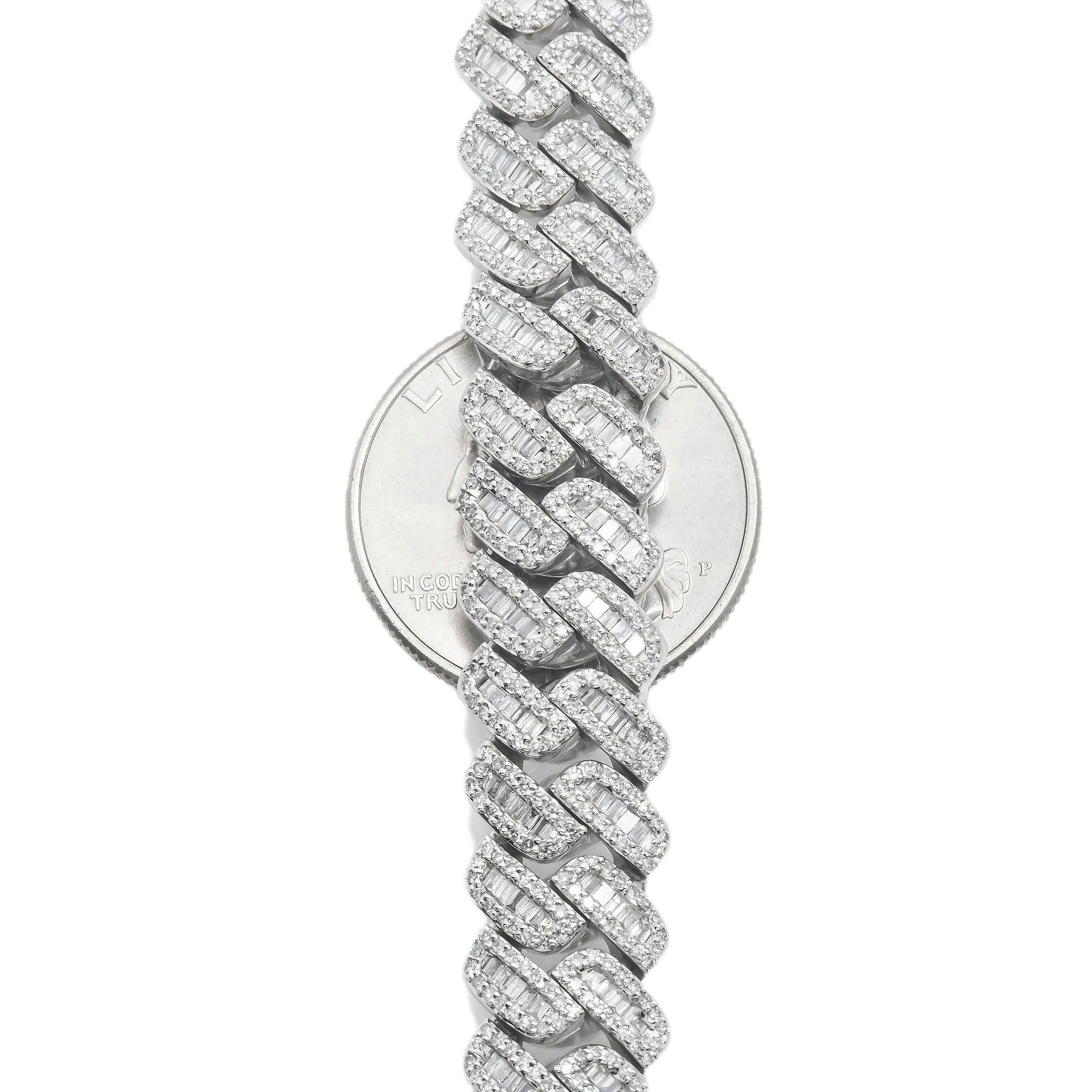 10K GOLD DIAMOND 17"/10MM  CUBAN LINK CHAIN 12.25 CT