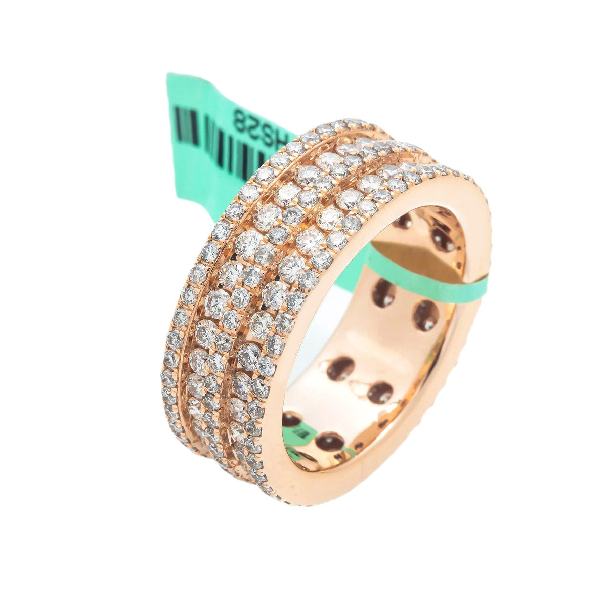 14K GOLD ROUND DIAMOND RING 4.00 CT