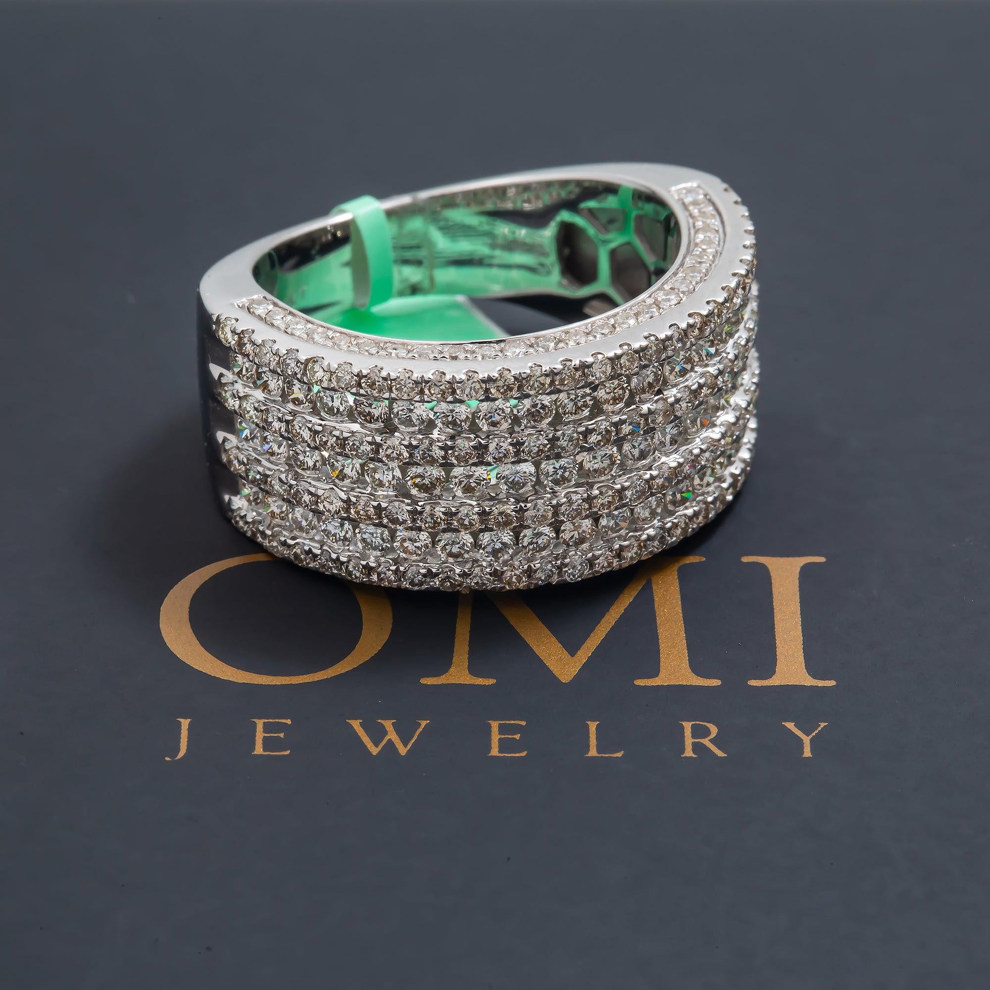 14K GOLD ROUND CLUSTER DIAMOND RING 3.30 CT