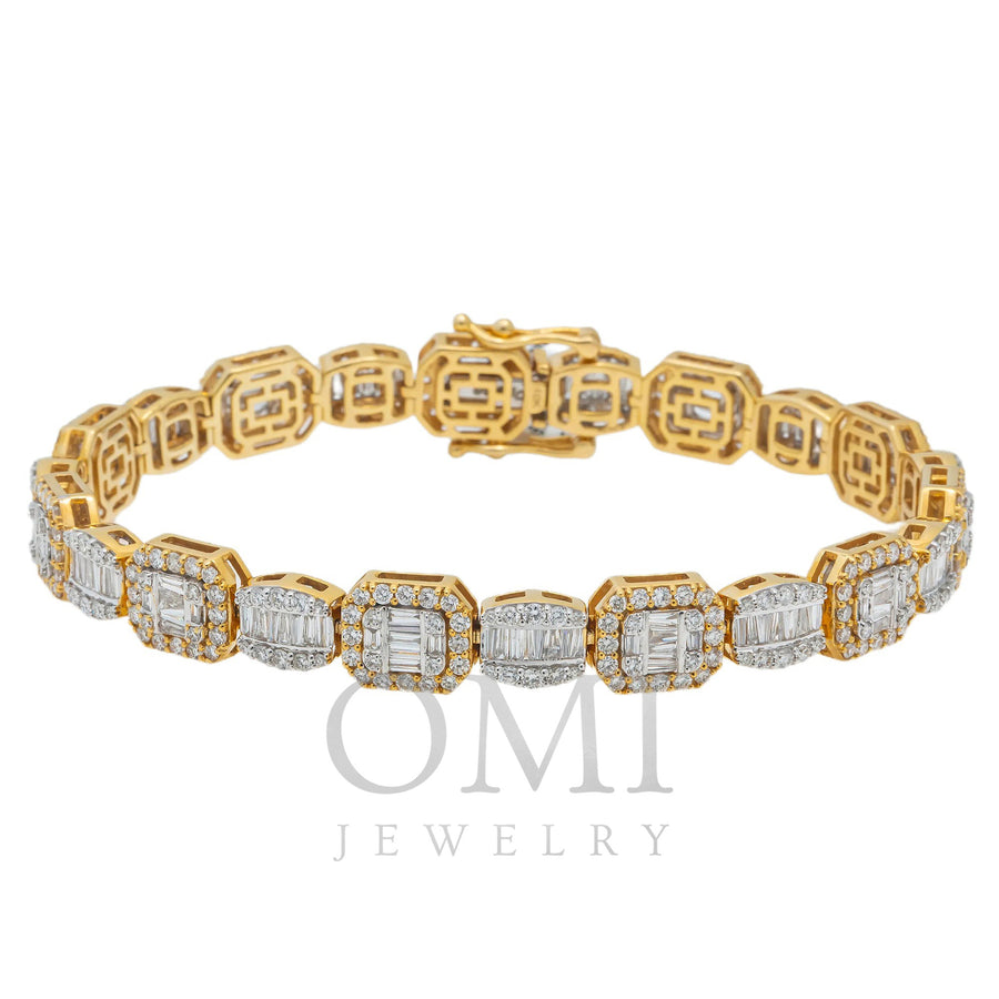 Men's Lab-Created Diamonds by KAY Link Bracelet 5 ct tw Round-cut 14K White  Gold 8.5