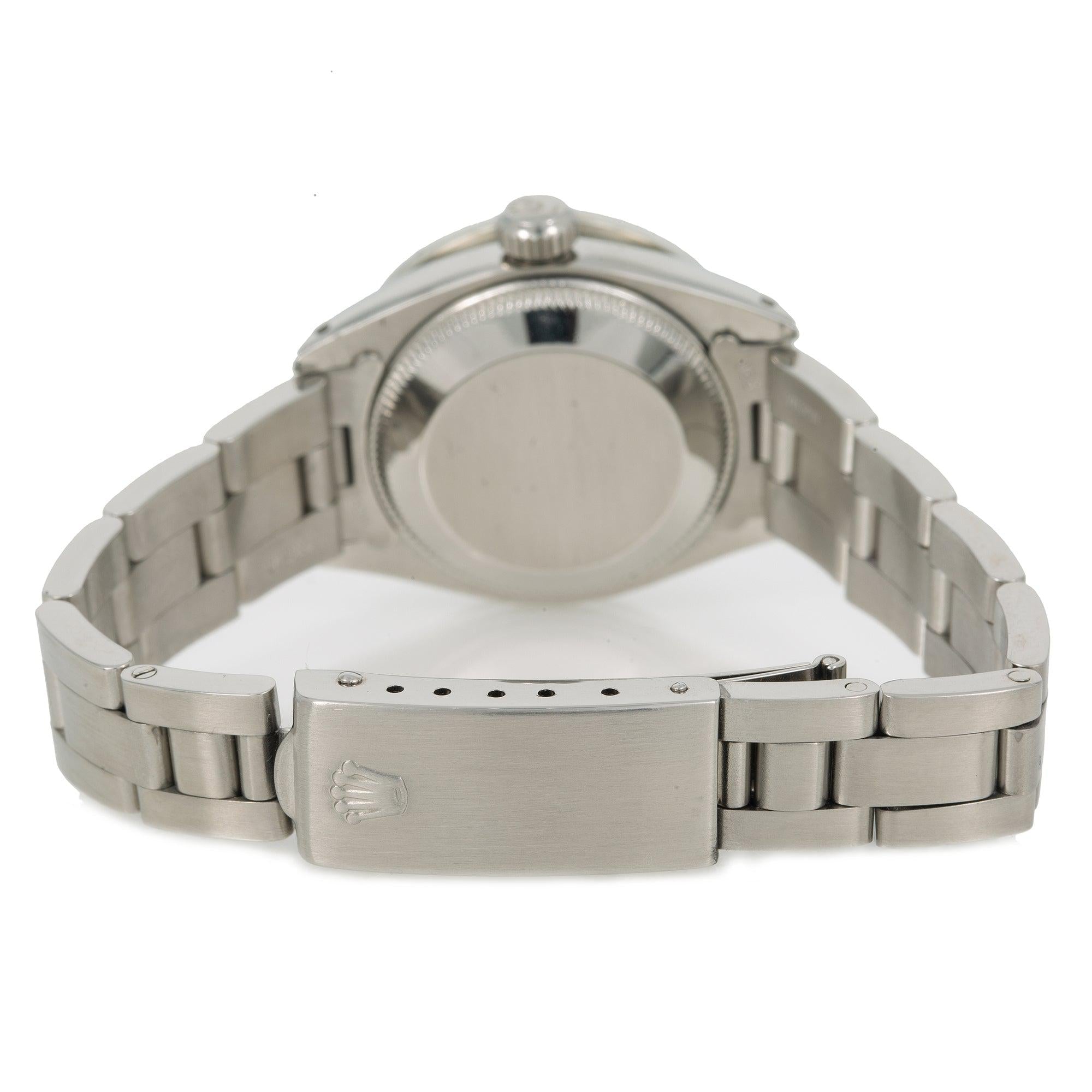 Rolex Datejust 26MM 69160 Silver Diamond Dial Diamond Bezel Stainless Steel Oyster Bracelet 0.9ct