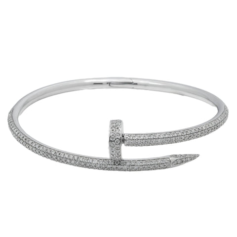 18K GOLD BANGLE BRACELET 3.27 CT DIAMONDS