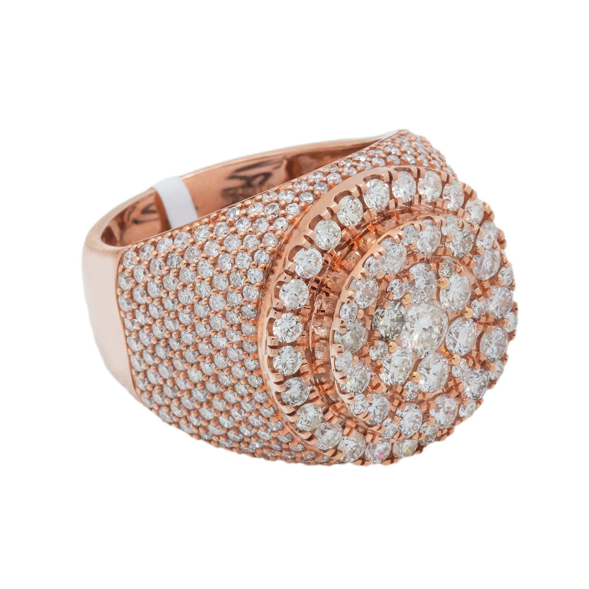 10K GOLD ROUND DIAMOND CLUSTER RING 5.05 CT