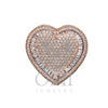 10K GOLD ROUND AND BAGUETTE DIAMOND HEART RING 6.47 CT