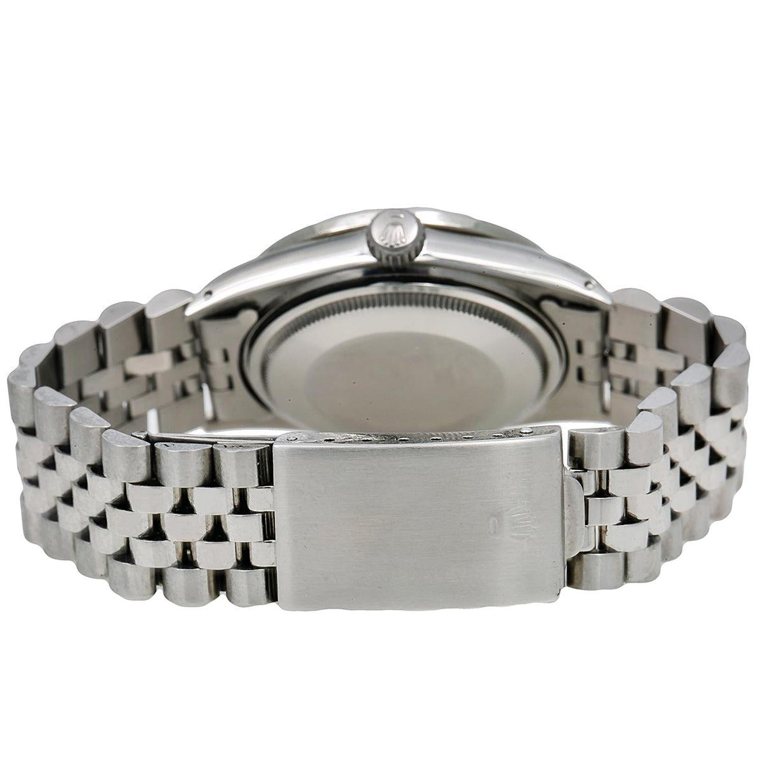 Rolex Datejust 36MM 16014 Pink Diamond Dial Diamond Bezel Stainless Steel Jubilee Bracelet 1.2ct