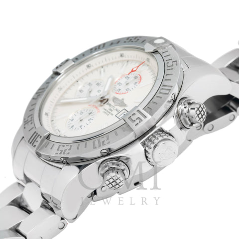 Breitling Super Avenger II A13371 48MM White Dial With Stainless Steel Bracelet