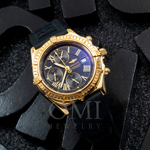 Breitling Crosswind Chronograph K13055 44MM Black Dial With Rubber Bracelet
