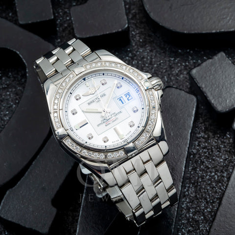 Breitling Galactic A49350 36MM Mother Of Pearl Diamond Dial And Bezel