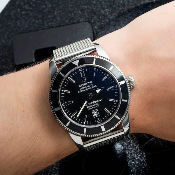 Buy Breitling Superocean Heritage A17320 46MM Black Dial With