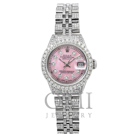 Rolex Datejust 6517 26MM Pink Dial With 6.75 CT Diamonds