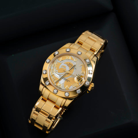 Rolex Lady-Datejust Pearlmaster 81318 34MM With 18K Yellow Gold Bracelet