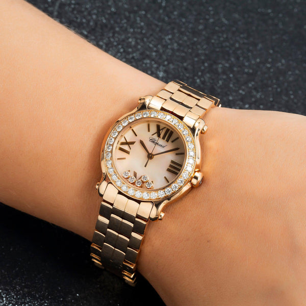 Buy Chopard Happy Sport 274189-5007 30MM Mother Of Pearl Diamond