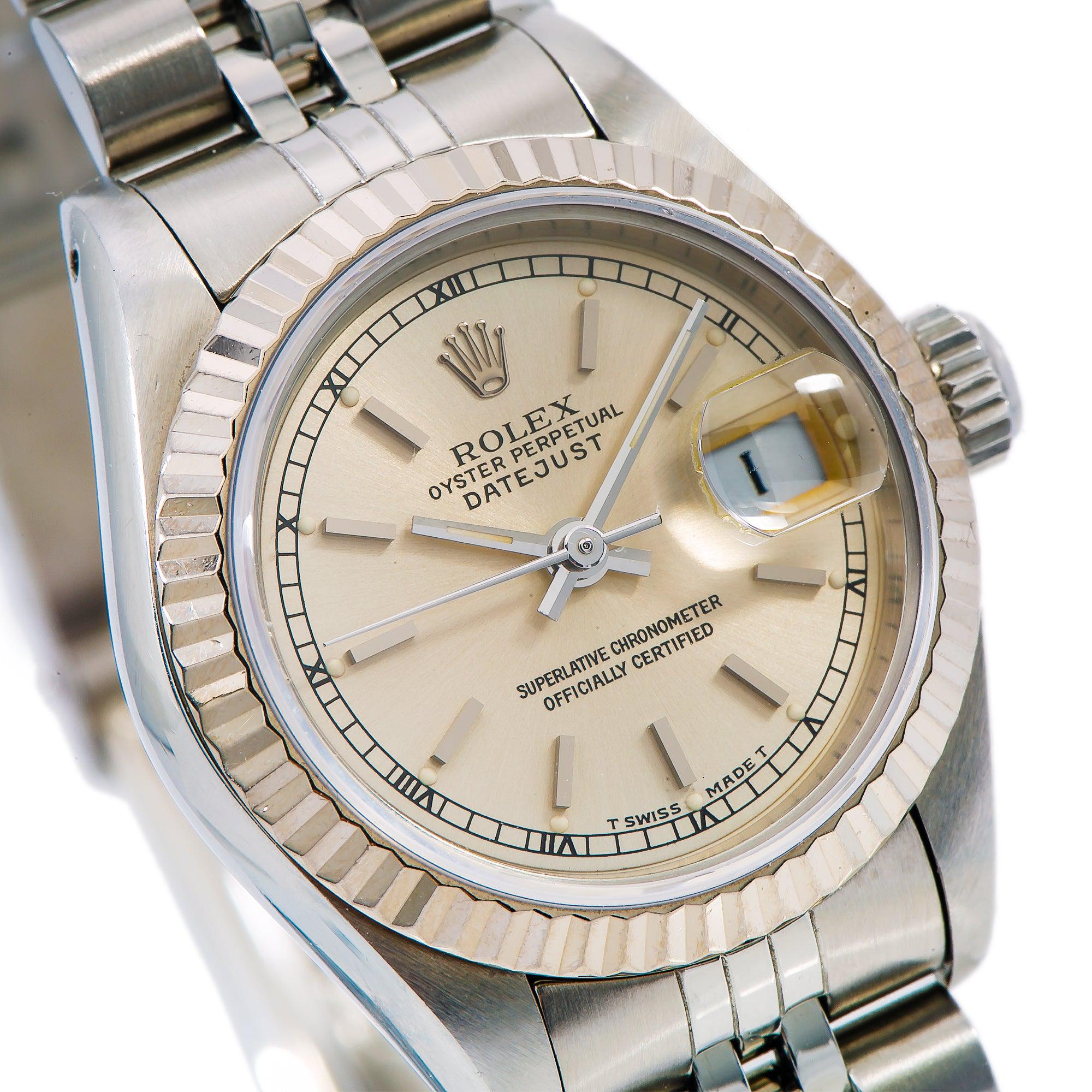 Rolex Datejust 26MM 6917 Silver Dial Fluted Bezel Stainless Steel Jubilee Bracelet