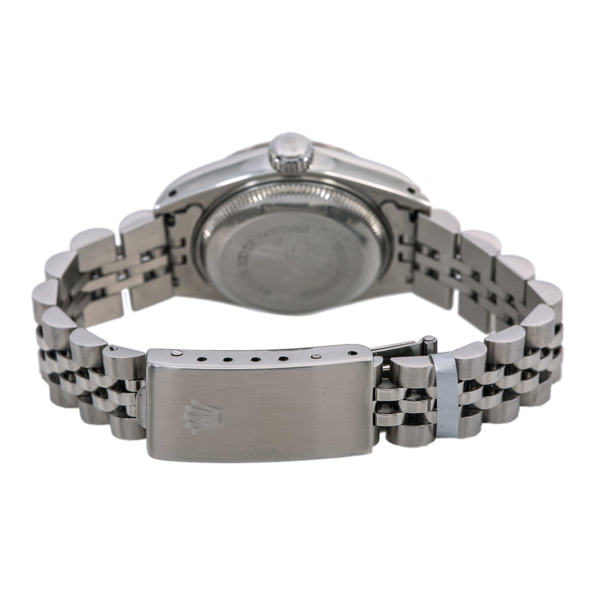 Rolex Datejust 26MM 6917 White Roman Dial Fluted Bezel Stainless Steel Jubilee Bracelet