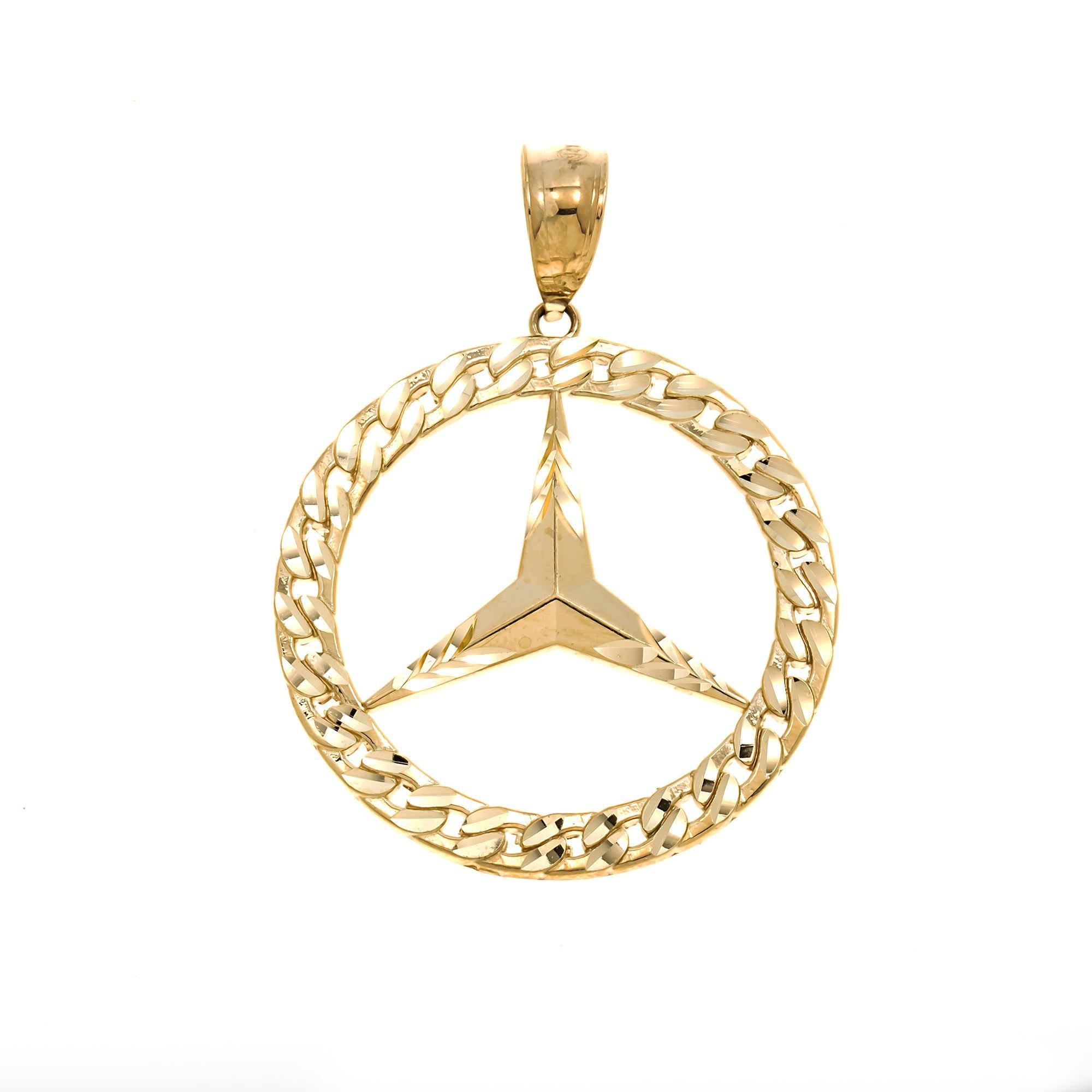 10K GOLD MERCEDES BENZ PENDANT 4.7G