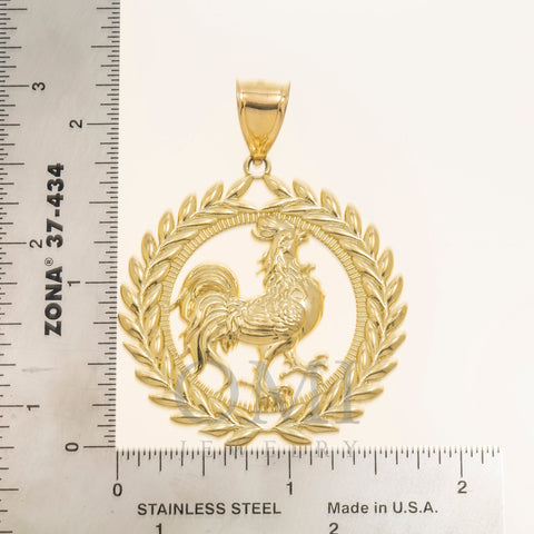 10K GOLD LUCKY ROOSTER PENDANT 9.2G