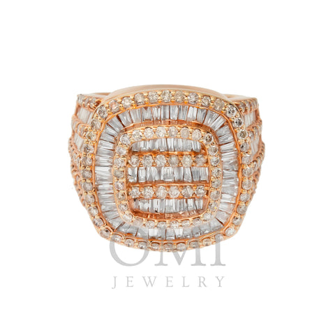 10K GOLD BAGUETTE AND ROUND DIAMOND STATEMENT RING 2.61 CT