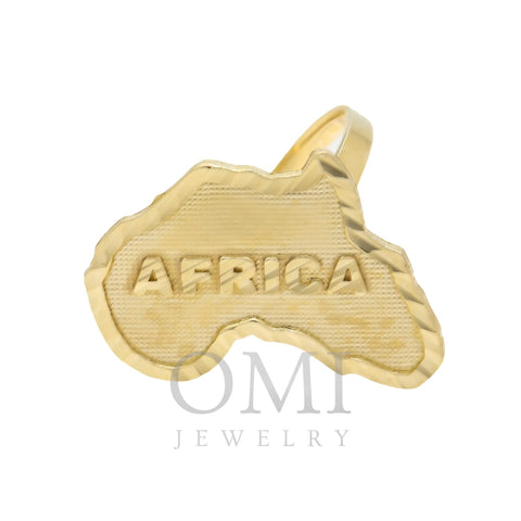 10K GOLD AFRICA RING 3.8G